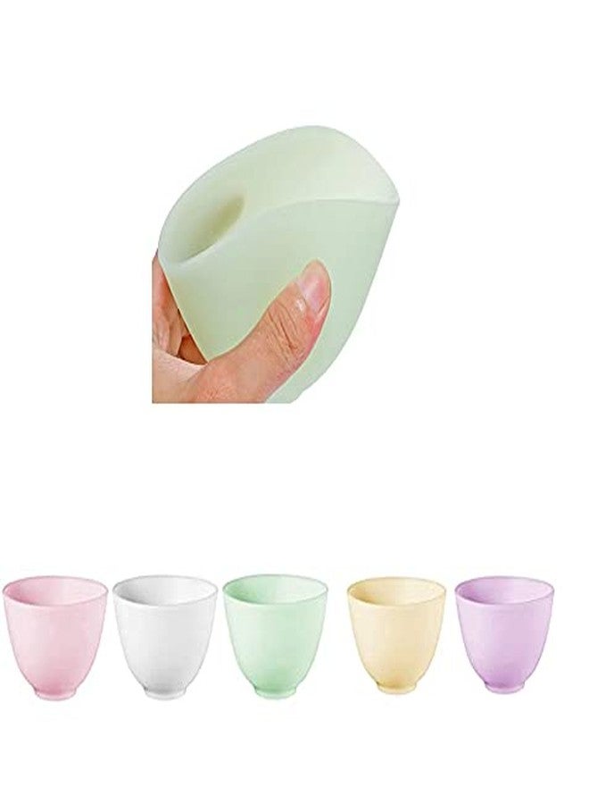 Lokusel 5Pcs 3.3Inch Multi-color Silicone Bowl Facial Mask Mixing Bowl DIY Mix Bowl for Home Use,Facial Mask, Mud Mask and Other Skincare Products(8.5 x 5 cm) - Image 2